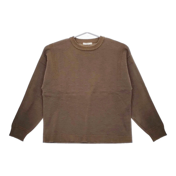 YASHIKI Tousei Knit 定価24500円 YSK-18AW-KN02 サイズ2 コットン クルーネック ニット ブラウン メンズ ヤシキ【中古】5-0223M♪