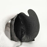 所作 Shosa ショサ cp 2.5ペイズリー 型押し レザー 革 定価22000円 三つ折り財布 ブラック メンズ 所作 Shosa【中古】5-0510G∞