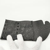 所作 Shosa ショサ cp 2.5ペイズリー 型押し レザー 革 定価22000円 三つ折り財布 ブラック メンズ 所作 Shosa【中古】5-0510G∞