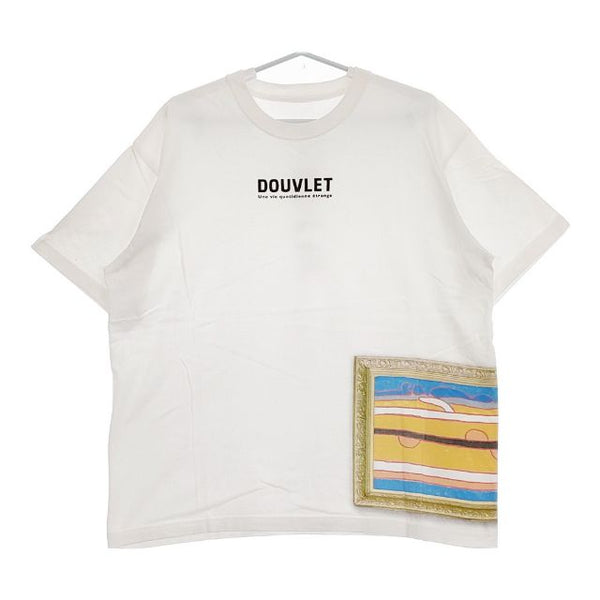 doublet tam tam dot HANDING ON ART T-SHIRT 半袖Ｔシャツ カットソー ホワイト メンズ ダブレット【中古】5-0519S∞