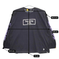 FR2/MINTCREW SMOKING KILLS コットン XL 長袖Ｔシャツ カットソー ロンＴ ブラック メンズ エフアールツー/ミントクルー【中古】5-0409M∞
