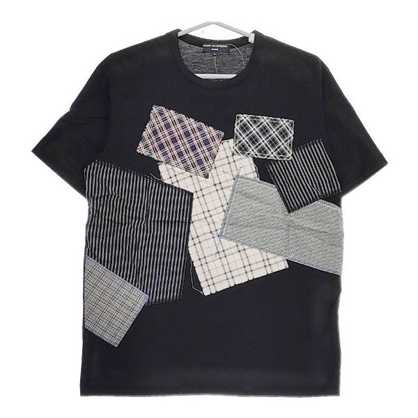 COMME des GARCONS HOMME パッチワーク HN-T005  半袖Ｔシャツ カットソー AD2014 ブラック メンズ コムデギャルソンオム【中古】5-0519S∞