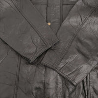 YOUSED LEATHER DRIVERS JACKET サイズ2 リメイク レザージャケット ブルゾン ブラック メンズ ユーズド【中古】5-0920T♪