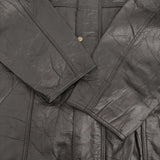YOUSED LEATHER DRIVERS JACKET サイズ2 リメイク レザージャケット ブルゾン ブラック メンズ ユーズド【中古】5-0920T♪