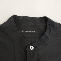 MAATEE & SONS 160番TANSHI 半無双BAND COLLAR SHIRT バンドカラー 長袖シャツ 24SS ブラック メンズ マーティーアンドサンズ【中古】5-0213M♪