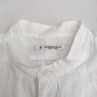 MAATEE & SONS 160番TANSHI 半無双BAND COLLAR SHIRT バンドカラー 長袖シャツ 24SS ホワイト メンズ マーティーアンドサンズ【中古】5-0213M♪