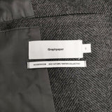 Graphpaper ステンカラーコート Getly Wool Oversized Coat 21AW GM213-10051 コート チャコールグレー メンズ グラフペーパー【中古】5-1108A◎