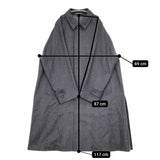 Graphpaper ステンカラーコート Getly Wool Oversized Coat 21AW GM213-10051 コート チャコールグレー メンズ グラフペーパー【中古】5-1108A◎