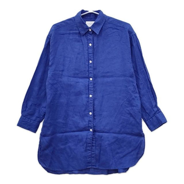 UNITED ARROWS リネン スリット入りシャツ 1511-199-1501 長袖シャツ ブルー レディース ユナイテッドアローズ【中古】5-0417M∞