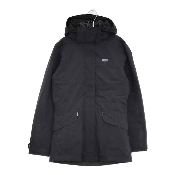 patagonia 00年製 28190 ダウンインナーベスト付き 3WAY ジャケット XS マウンテンパーカー ブラック レディース パタゴニア【中古】5-1008T♪