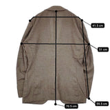 TOMORROWLAND/Loro Piana シルク カシミヤ 2B テーラードジャケット ブラウン メンズ トゥモローランド/ロロピアーナ【中古】5-1027T∞