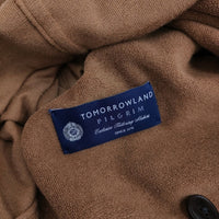 TOMORROWLAND コットンパイル6Bダブルブレストテーラードジャケット ALBINI 46 定価44000円 キャメル メンズ トゥモローランド【中古】5-0411M♪