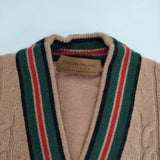 TOMORROWLAND tricot ロイヤルウールカシミヤ Vネックチルデンカーディガン 定価41800円 カーディガン ブラウン系 メンズ トゥモローランド【中古】5-1115T∞