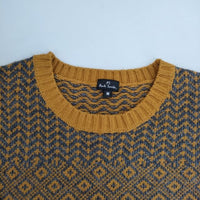 Paul Smith PS ウールカシミヤ セーター ニット イエロー系 グレー メンズ ポール・スミス【中古】5-0927T∞