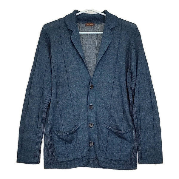 Paul Smith リネンニットジャケット サイズM K1810 カーディガン ブルー メンズ ポール・スミス【中古】5-0411M♪