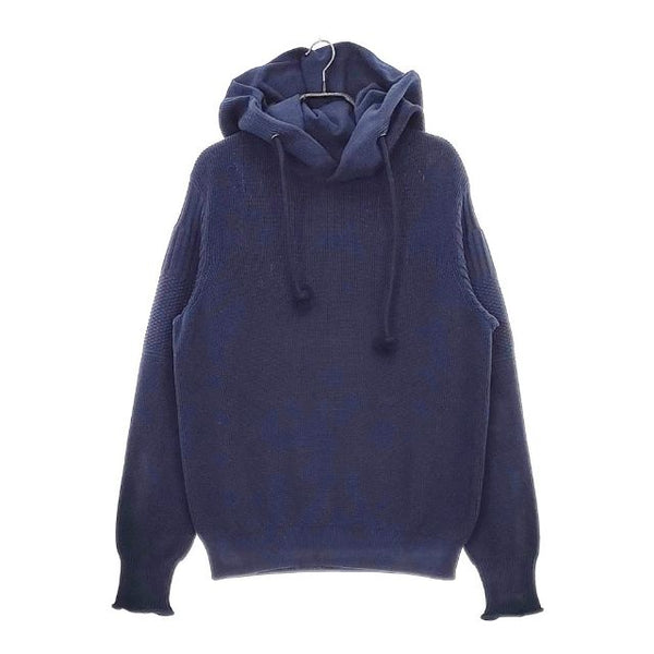 MAISON MARGIELA 14 新品 S50HA0786 S16224 コットン マルチパターンニット パーカー ネイビー メンズ メゾンマルジェラ【中古】5-0406M∞