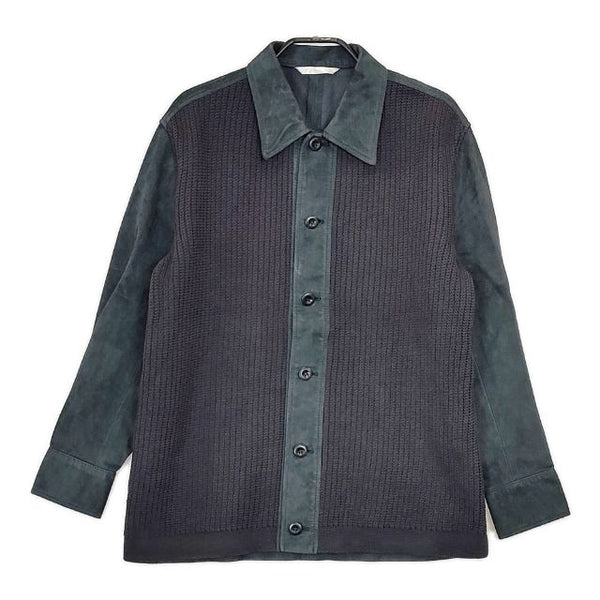 PAUL SMITH COLLECTION 新品 スウェードニットジャケット やぎ革 ジャケット ネイビー メンズ ポールスミスコレクション【中古】5-0927T∞