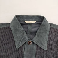 PAUL SMITH COLLECTION 新品 スウェードニットジャケット やぎ革 ジャケット ネイビー メンズ ポールスミスコレクション【中古】5-0927T∞