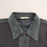 PAUL SMITH COLLECTION 新品 スウェードニットジャケット やぎ革 ジャケット ネイビー メンズ ポールスミスコレクション【中古】5-0927T∞