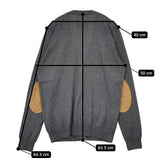 Maison Martin Margiela 14 エルボーパッチ コットンウール ニット カーディガン チャコールグレー メンズ メゾンマルタンマルジェラ【中古】5-1115T∞