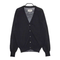 MAISON MARGIELA 14 レザーエルボーパッチ コットン カーディガン ブラック メンズ メゾンマルジェラ【中古】5-0406M∞