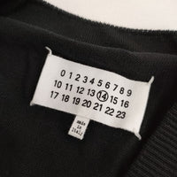 MAISON MARGIELA 14 レザーエルボーパッチ コットン カーディガン ブラック メンズ メゾンマルジェラ【中古】5-0406M∞