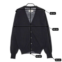 MAISON MARGIELA 14 レザーエルボーパッチ コットン カーディガン ブラック メンズ メゾンマルジェラ【中古】5-0406M∞