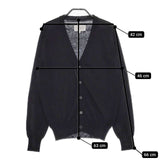 MAISON MARGIELA 14 レザーエルボーパッチ コットン カーディガン ブラック メンズ メゾンマルジェラ【中古】5-0406M∞