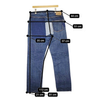 BEAMS/or Slow ビームス別注 Monroe Pants パッチワーク ジーンズ サイズ5/XXL デニムパンツ ブルー メンズ ビームス/オアスロウ【中古】5-0408G♪