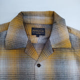 PENDLETON/BILL WALL LEATHER 別注 オープンカラーシャツ 定価20900円 コットンシャギーチェック 長袖シャツ 23AW グレー メンズ ペンドルトン/ビルウォールレザー【中古】5-1115T∞