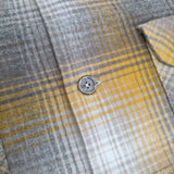 PENDLETON/BILL WALL LEATHER 別注 オープンカラーシャツ 定価20900円 コットンシャギーチェック 長袖シャツ 23AW グレー メンズ ペンドルトン/ビルウォールレザー【中古】5-1115T∞