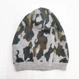 WHITE MOUNTAINEERING ウール カモフラージュ柄 ニット帽 帽子 ニットキャップ カーキ グレー メンズ ホワイトマウンテニアリング【中古】5-1125T◎