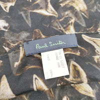Paul Smith シルク 柄 スカーフ ブラック メンズ ポール・スミス【中古】5-0726G◎