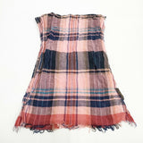 PAUL SMITH COLLECTION コットン混 チェック マフラー ストール ピンク ネイビー メンズ ポールスミスコレクション【中古】5-0726M◎