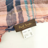 PAUL SMITH COLLECTION コットン混 チェック マフラー ストール ピンク ネイビー メンズ ポールスミスコレクション【中古】5-0726M◎