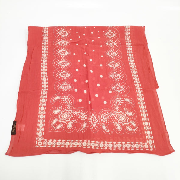 PAUL SMITH COLLECTION コットン マフラー ストール レッド メンズ ポールスミスコレクション【中古】5-0726M◎