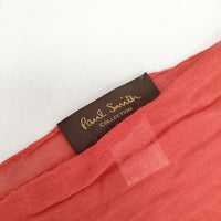 PAUL SMITH COLLECTION コットン マフラー ストール レッド メンズ ポールスミスコレクション【中古】5-0726M◎