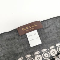 PAUL SMITH COLLECTION コットン マフラー ストール ブラック メンズ ポールスミスコレクション【中古】5-0726M◎