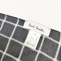 Paul Smith チェック マフラー ウールシルク ストール ブラック メンズ ポール・スミス【中古】5-0901G◎