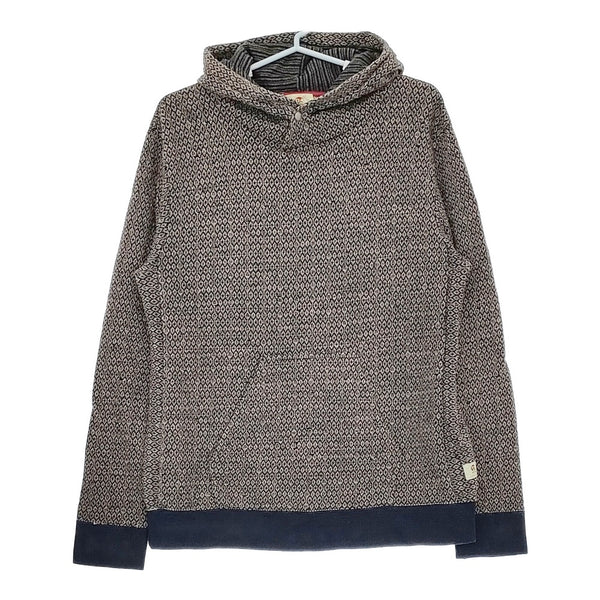 Paul Smith RED EAR ジャガード インディゴ染め M スウェット プルオーバー パーカー ベージュ ネイビー メンズ ポール・スミス【中古】5-0422M♪