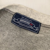 GOODENOUGH IVY ライン入りスウェットカーディガン コットン カーディガン グレー メンズ グッドイナフ【中古】5-0417M∞