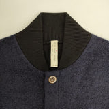 Paul Smith/RED EAR 切り替えニットジャケット バイカラー ブルゾン ネイビー ブラック メンズ ポール・スミス/レッドイヤー【中古】5-1005T∞