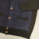 Paul Smith/RED EAR 切り替えニットジャケット バイカラー ブルゾン ネイビー ブラック メンズ ポール・スミス/レッドイヤー【中古】5-1005T∞