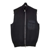MAISON MARGIELA 14 コットン ドライバーズニットベスト ミリタリーポケット ベスト ブラック メンズ メゾンマルジェラ【中古】5-1101M∞