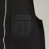 MAISON MARGIELA 14 コットン ドライバーズニットベスト ミリタリーポケット ベスト ブラック メンズ メゾンマルジェラ【中古】5-1101M∞