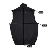 MAISON MARGIELA 14 コットン ドライバーズニットベスト ミリタリーポケット ベスト ブラック メンズ メゾンマルジェラ【中古】5-1101M∞
