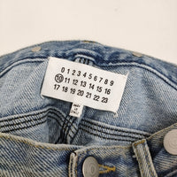 MAISON MARGIELA ダメージ加工ペインターパンツ S50LA0077 S30513 サイズ30 デニムパンツ ライトブルー メンズ メゾンマルジェラ【中古】5-0408G♪
