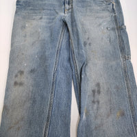 MAISON MARGIELA ダメージ加工ペインターパンツ S50LA0077 S30513 サイズ30 デニムパンツ ライトブルー メンズ メゾンマルジェラ【中古】5-0408G♪
