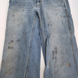 MAISON MARGIELA ダメージ加工ペインターパンツ S50LA0077 S30513 サイズ30 デニムパンツ ライトブルー メンズ メゾンマルジェラ【中古】5-0408G♪