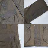 Barbour ボーダー BORDER 3ワラント ヴィンテージバブアー ミリタリーコート 90年代 カーキ メンズ バブアー【中古】5-1115T∞